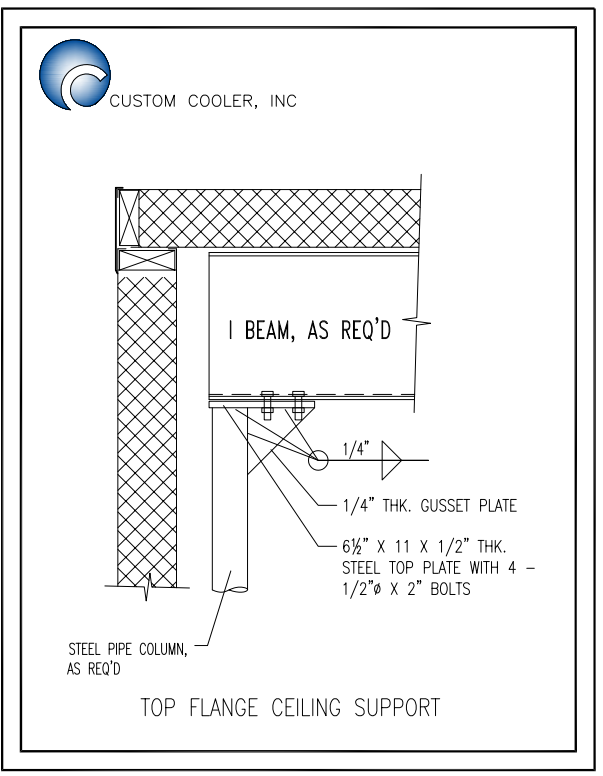 Top Flange Ceiling Support